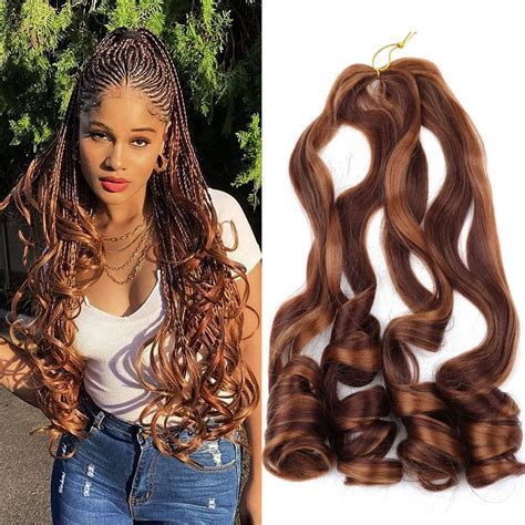 Amazon.com : LMZIM French Curls Braiding Hair 22 Inch 9 Pack French ...