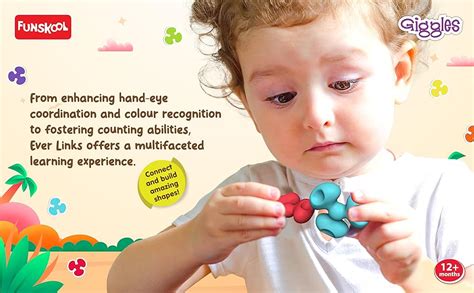 Funskool Giggles - Ever Links - 13pcs, Multi-Coloured Interlocking ...