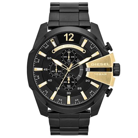 Diesel Mega Chief Chronograph Black Dial Men's Watch for man DZ4338 Gi ...