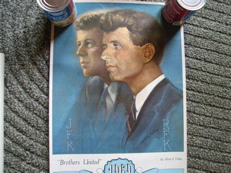2) 1969 Calendars "JFK & RFK" KENNEDY BROTHERS UNITED BY ALTON TOBEY ...