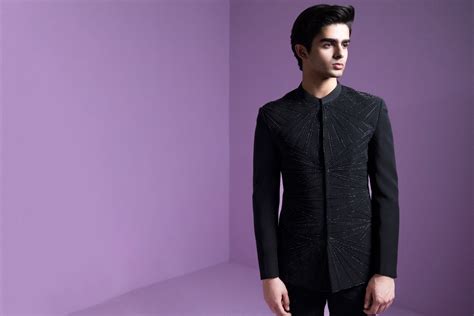 Dazzle Shadow Bandhgala Set – Contrast By Parth