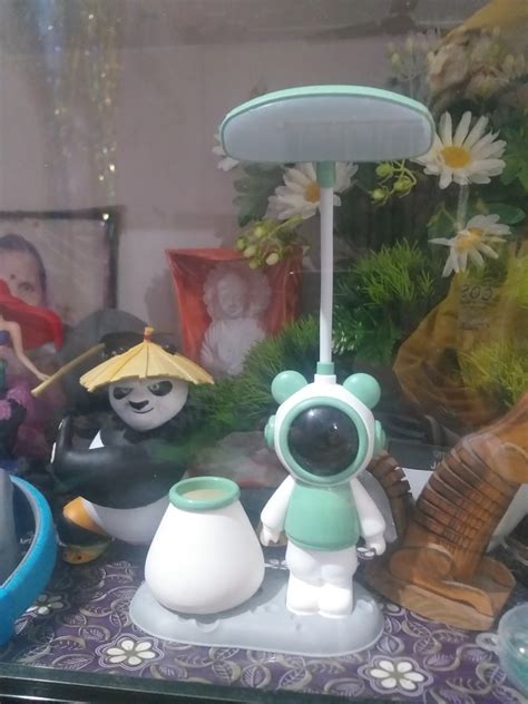 Buy Flenzy Plastic Astronaut Table LED Desk Lamp with Pen Holder, Green ...