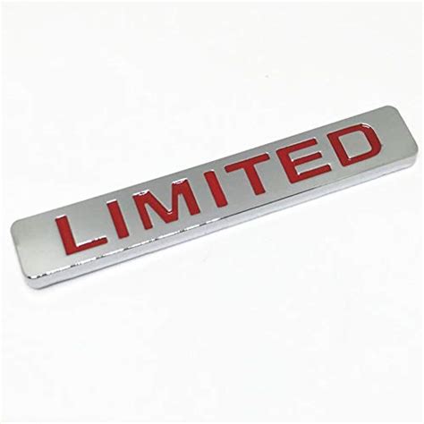PRIKNIK 3D Limited Logo Stickers Car | Metal Sticker, Red and Silver ...