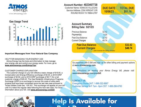Atmos Energy Utility Bill Texas USA by Document Store on Dribbble
