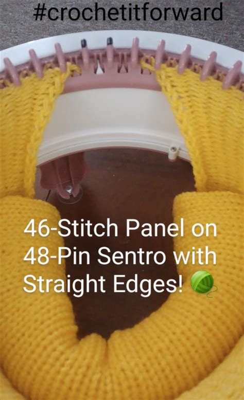 Knit 46-Stitch Panel on 48-Pin Sentro | Circular knitting machine, Diy knitting machine ...