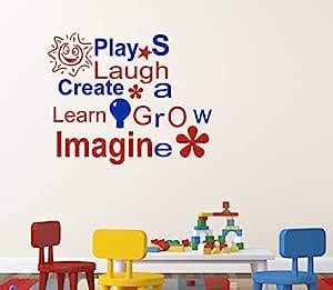 Wallstick Kids Motivational Quotes Wallsticker (Vinyl 65 cm x 55 cm ...