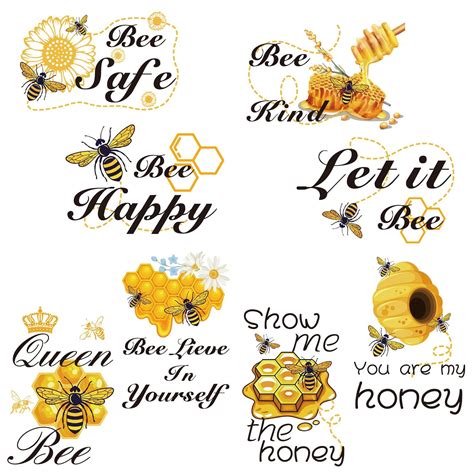 Craspirebee Wall Stickers Happy Funny Window Decals Honey Bee ...