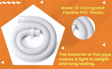 MGS 1.5 Meter Universal Outlet Drain Extension Waste Water Hose ...