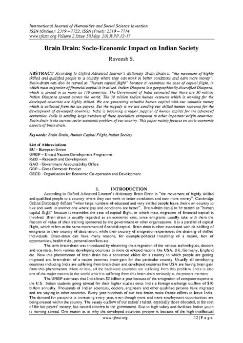 Brain drain - International Journal of Humanities and Social Science ...