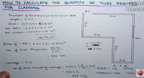 How to Calculate Number Of Tiles for Wall | Tiles Mortar Calculation