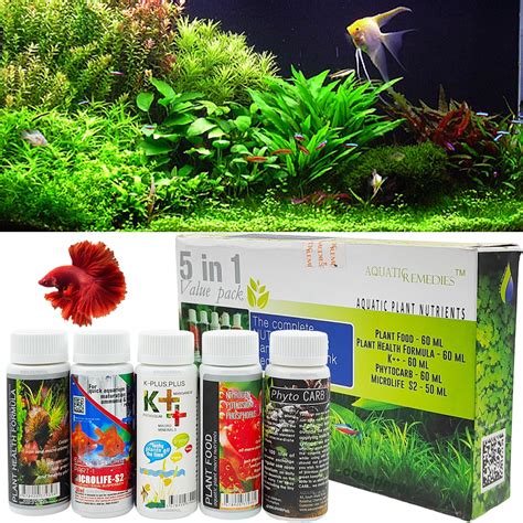 Aquatic Remedies 5 in 1 Pack – 60 ml Each | Complete Aquarium Care Kit ...