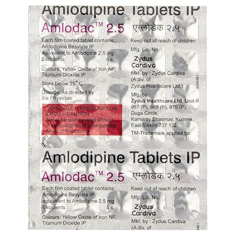 Amlodac 2.5 - Strip of 30 Tablets : Amazon.in: Health & Personal Care