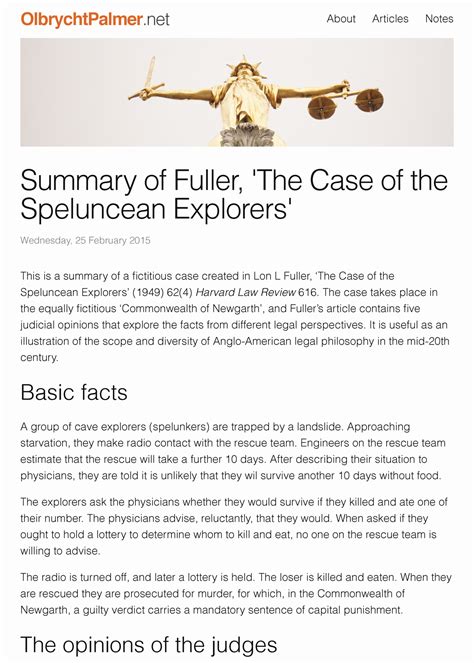 Speluncean-explorers-Summary philosophy of law semester 5 - Summary of ...