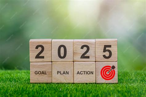 Premium Photo | Action Plan 2025 Cube with text 2025 plans goals ...
