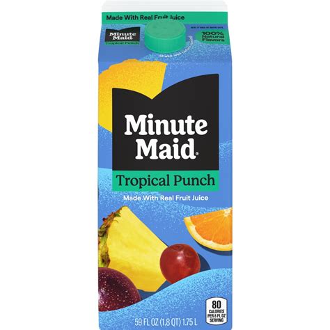 Minute Maid Tropical Fruit Punch Drink with Real Juice, Refreshing and ...