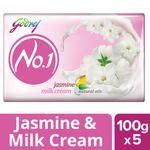 Buy Godrej No 1 Bathing Soap Jasmine Milk Cream 100 Gm Online at the ...