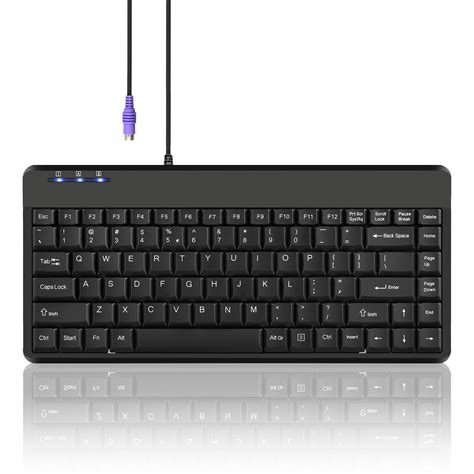 Perixxperiboard 409p Wired Ps2 Mini Keyboard Black Us English Layout ...
