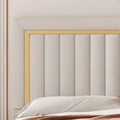Heera Moti | Sapphire Bed Without Storage | King | Beige