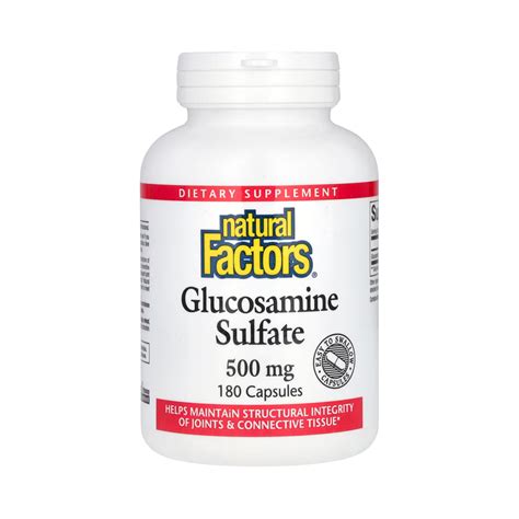 Natural Factors, Glucosamine Sulfate, 500 Mg, 180 Capsules – Maple Herbs