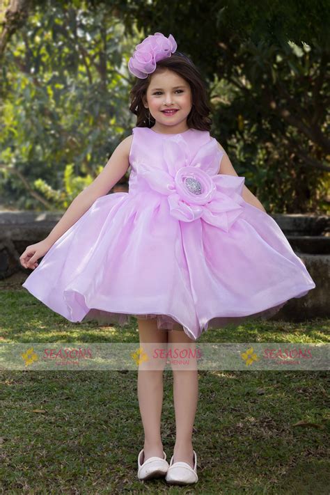 Baby Pink Short Partywear Frock for Girls – Seasons Chennai
