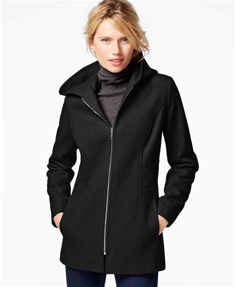 London Fog Hooded Zip-Front Coat - Macy's | Coats for women, Macys ...