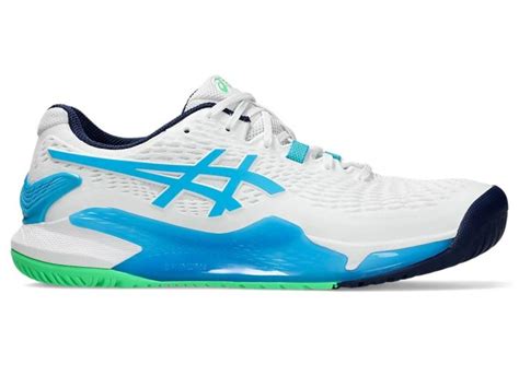 Asics Gel-Resolution 9 Men Shoe - White-Digital Aqua