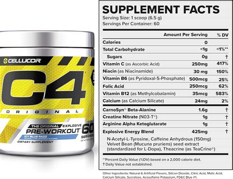 How Much Caffeine Is In C4 Pre Workout | EOUA Blog