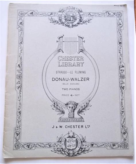 Donau-Walzer (Blue Danube): Arranged for Two Pianos (Music Book) by ...