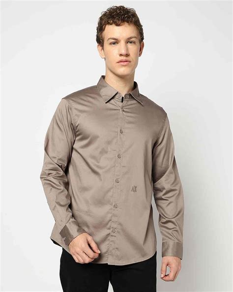 Men Brown Icon Project Regular Fit Casual Shirts