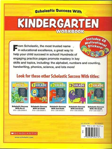 Buy Scholastic Kindergarten Workbook : Phonics Handwriting Alphabet ...