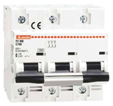 P2MB3PC100 Lovato | Lovato ModuLo P2MB MCB, 3P, 100A Curve C, 230V AC ...