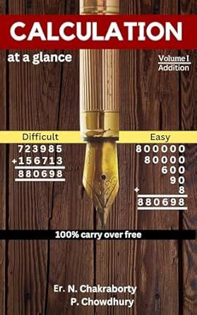 Calculation at a glance: Volume I Addition eBook : Chakraborty, Er ...