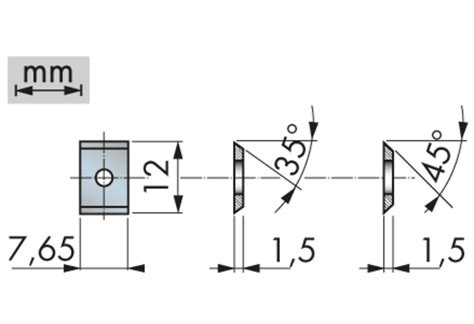 Reversible Blade | Width 12 mm Length 7.65 mm | 10 pieces | Felder ...