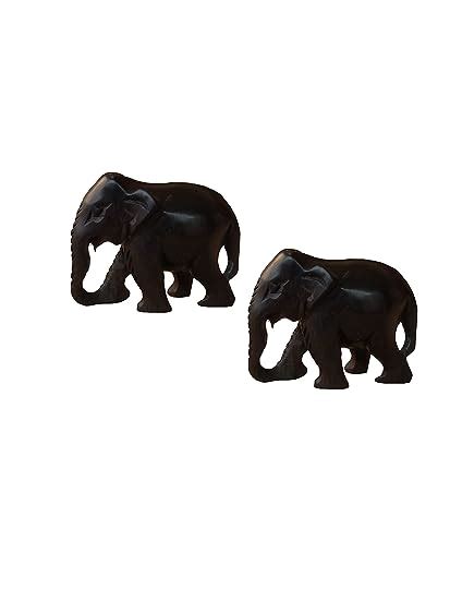 Buy NRSON® Ebony Wood Karungali Kattai Elephant Down Trunk Pair/Ebony ...
