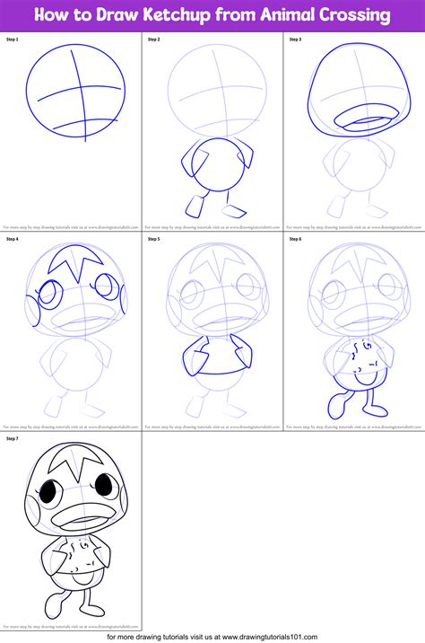 How to Draw Ketchup from Animal Crossing (Animal Crossing) Step by Step ...