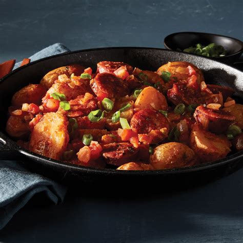 Cajun Potato and Andouille Sausage Skillet Recipe from H-E-B
