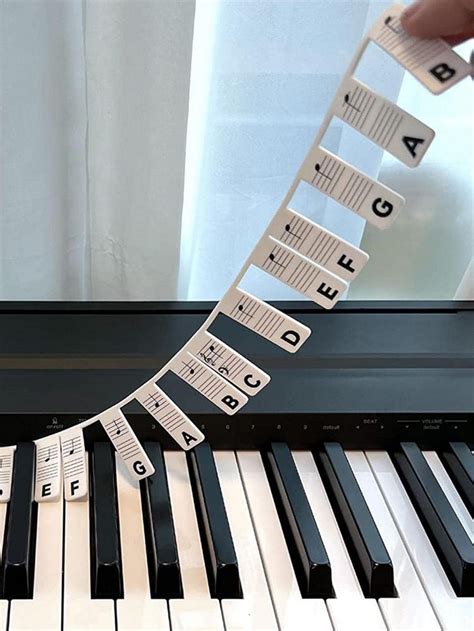 Buy Eastuy Piano Notes Guide For Beginner, Removable Piano Keyboard ...