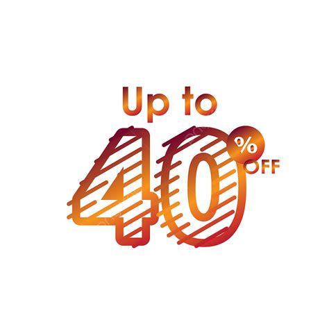 Sale Discount Off Vector Hd PNG Images, Discount Up To 40 Off Label ...