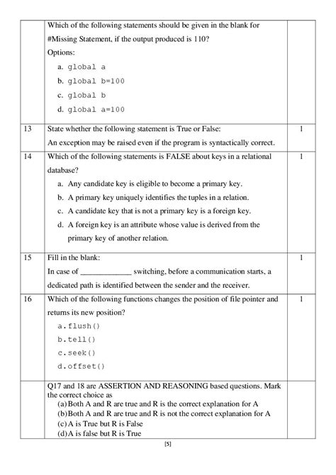 Image result for Computer Science Class 12 Sample Paper