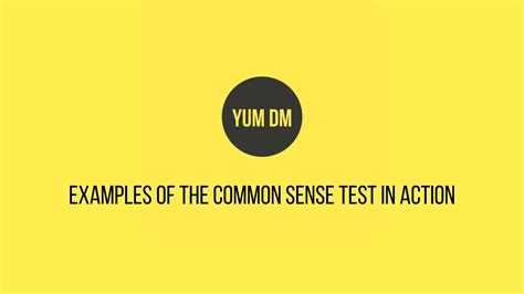 Image result for Common-Sense Test
