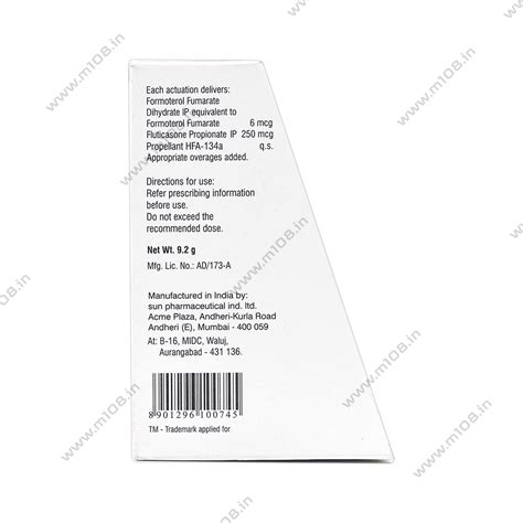 Product AVESSA 250 INHALER - 1 Packet | M108