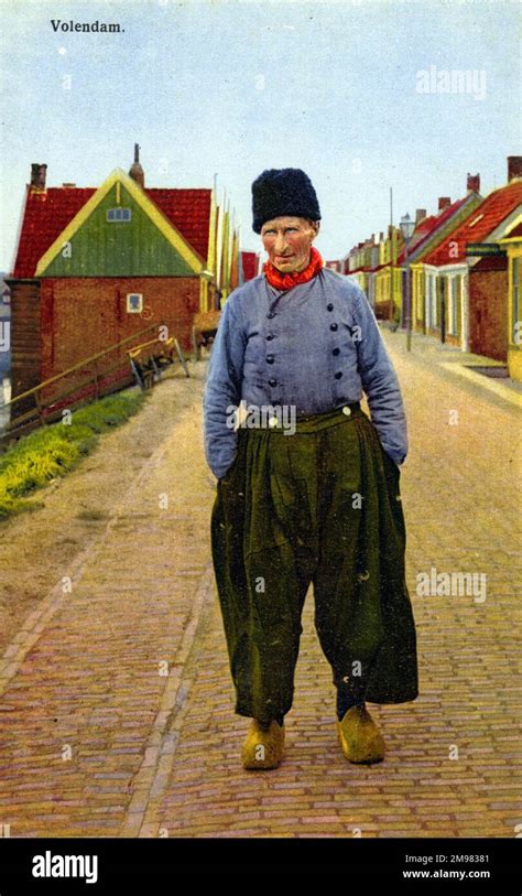 Old Gent at Volendam, The Netherlands - Traditional Costume Stock Photo ...