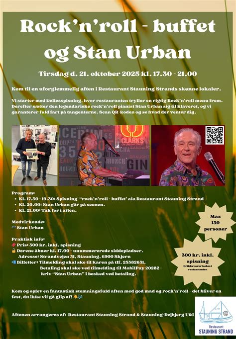 Stan Urban og Rock'n'roll buffet d. 21.10.25 - Fællessang 2025 - Musik ...