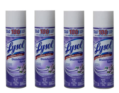 Buy 4 Pack Lysol Disinfectant Spray Early Morning Breeze Scent, 19 oz ...