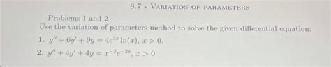 Image result for Variation of Parameters Solved Examples