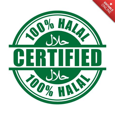100% Halal Certified Logo Design Template | Free Design Template