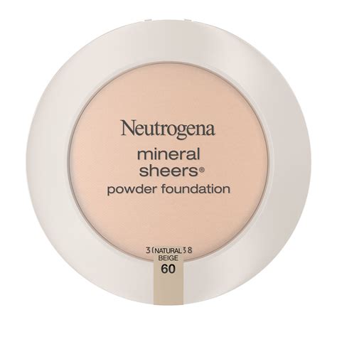 Neutrogena Mineral Sheers Powder Foundation, Natural Beige 60,.34 oz ...
