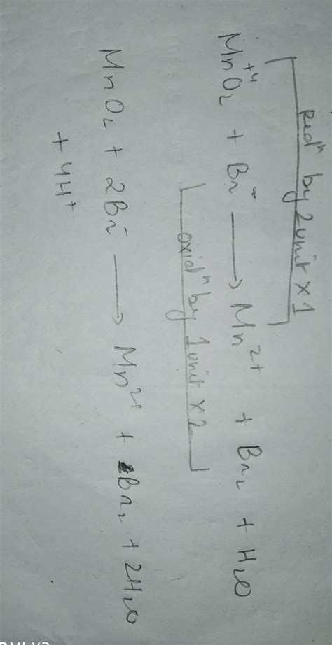 balance the following Red-ox reaction by Ion-electron method in acidic ...
