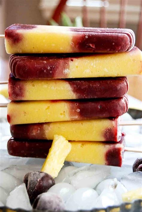 Homemade Cherry Pineapple Popsicles (Low Sugar) | Front Range Fed