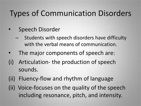 Image result for Communication Disorders Examples